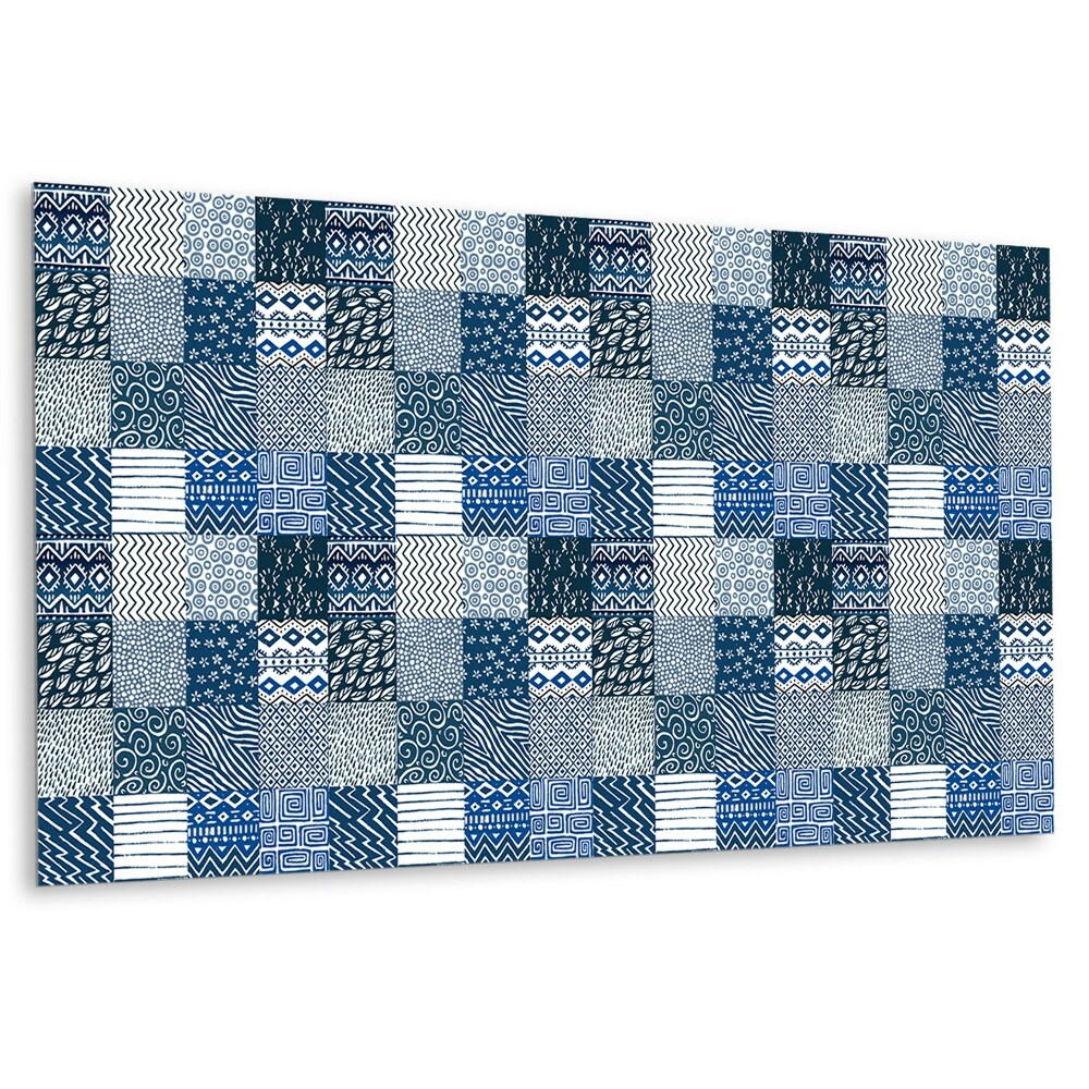 Panel na zeď Modré geometrické a abstraktní vzory