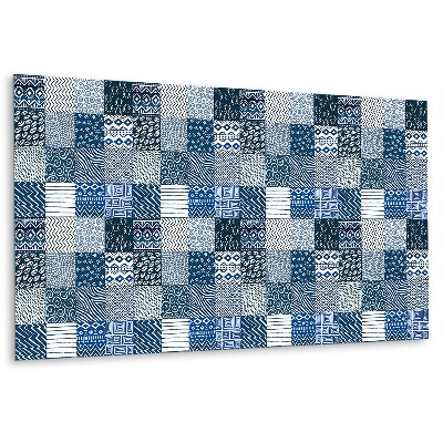 Panel na zeď Modré geometrické a abstraktní vzory