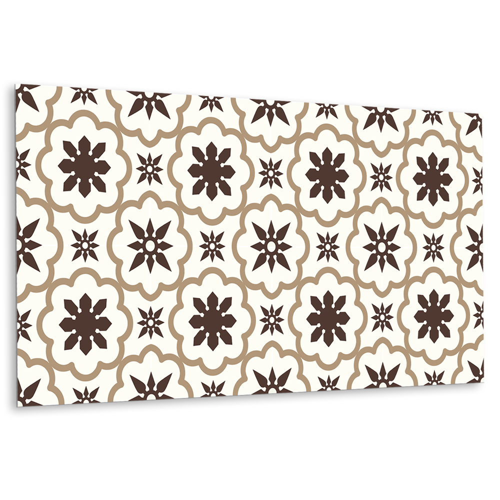 Obkladový panel pvc Květinový vzor v odstínech hnědé