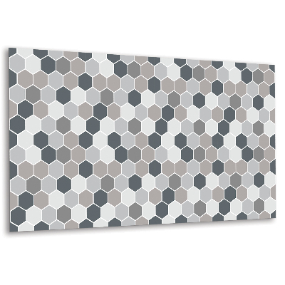 Obkladový panel pvc Šedé šestiúhelníky na bílém pozadí