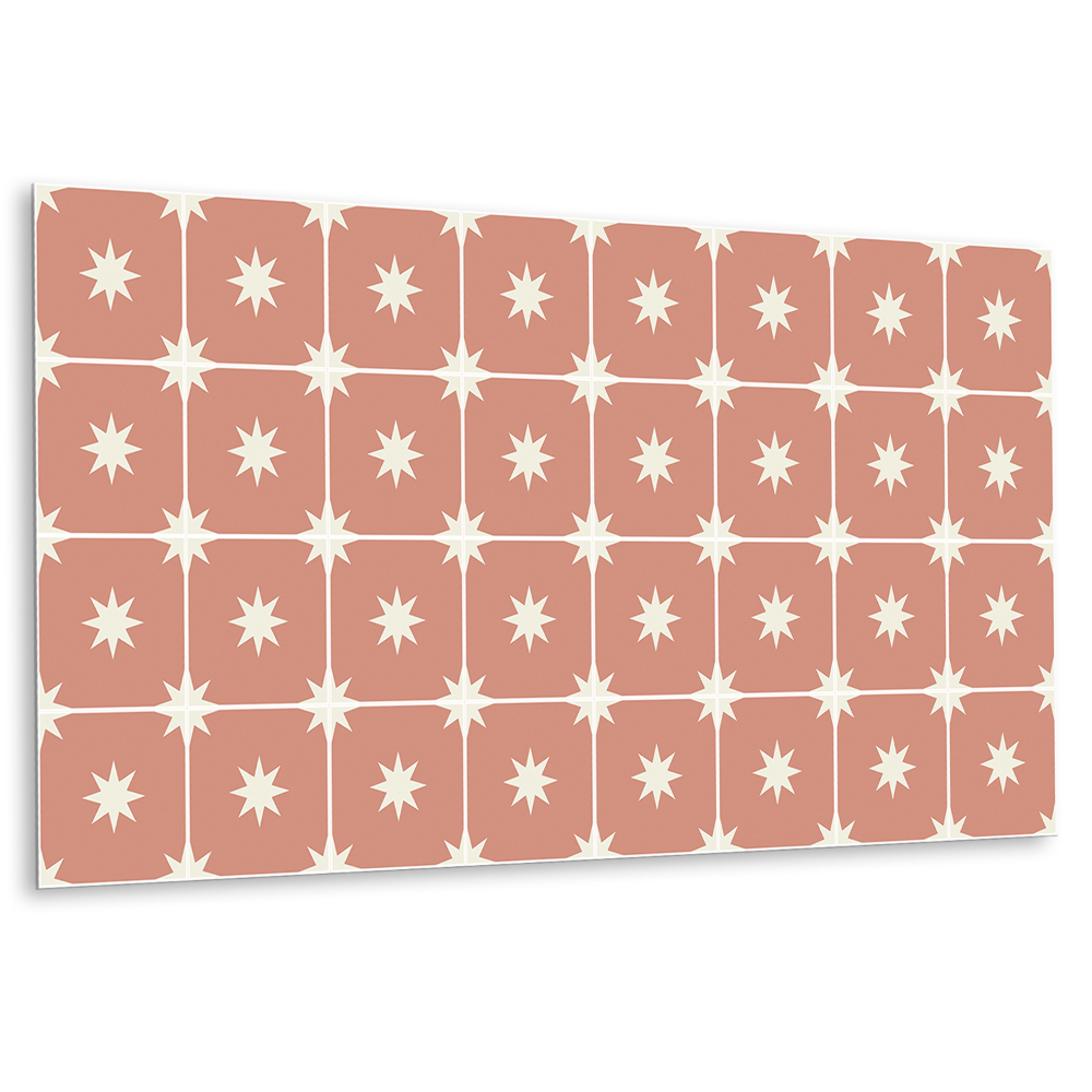 Vinylový nástěnný panel Hvězdy na terakotovém pozadí
