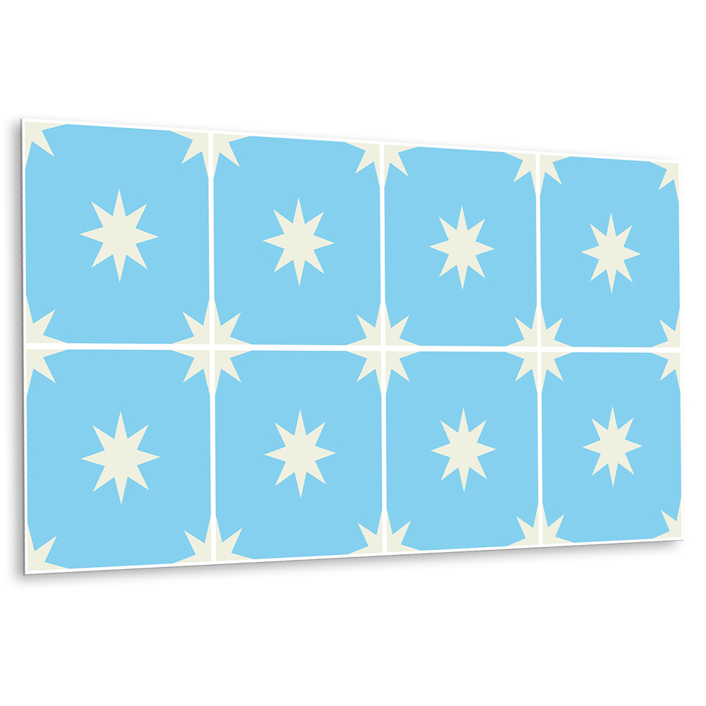 Obkladový panel pvc Modrá hvězda na světlém pozadí