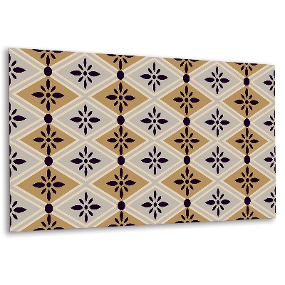 Panel na zeď Geometrické květiny v odstínech hnědé