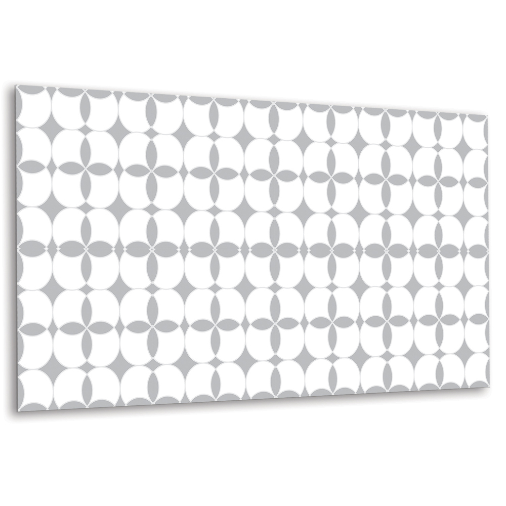 Vinylový nástěnný panel Kruhový motiv v šedých a bílých tónech