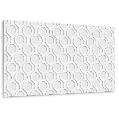 Panel na zeď Oválné vlny v odstínech bílé