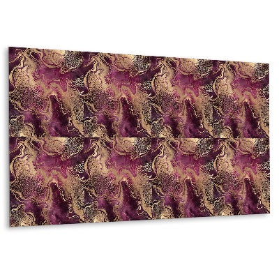 Panel na zeď Fialové vklady se zlatými akcenty