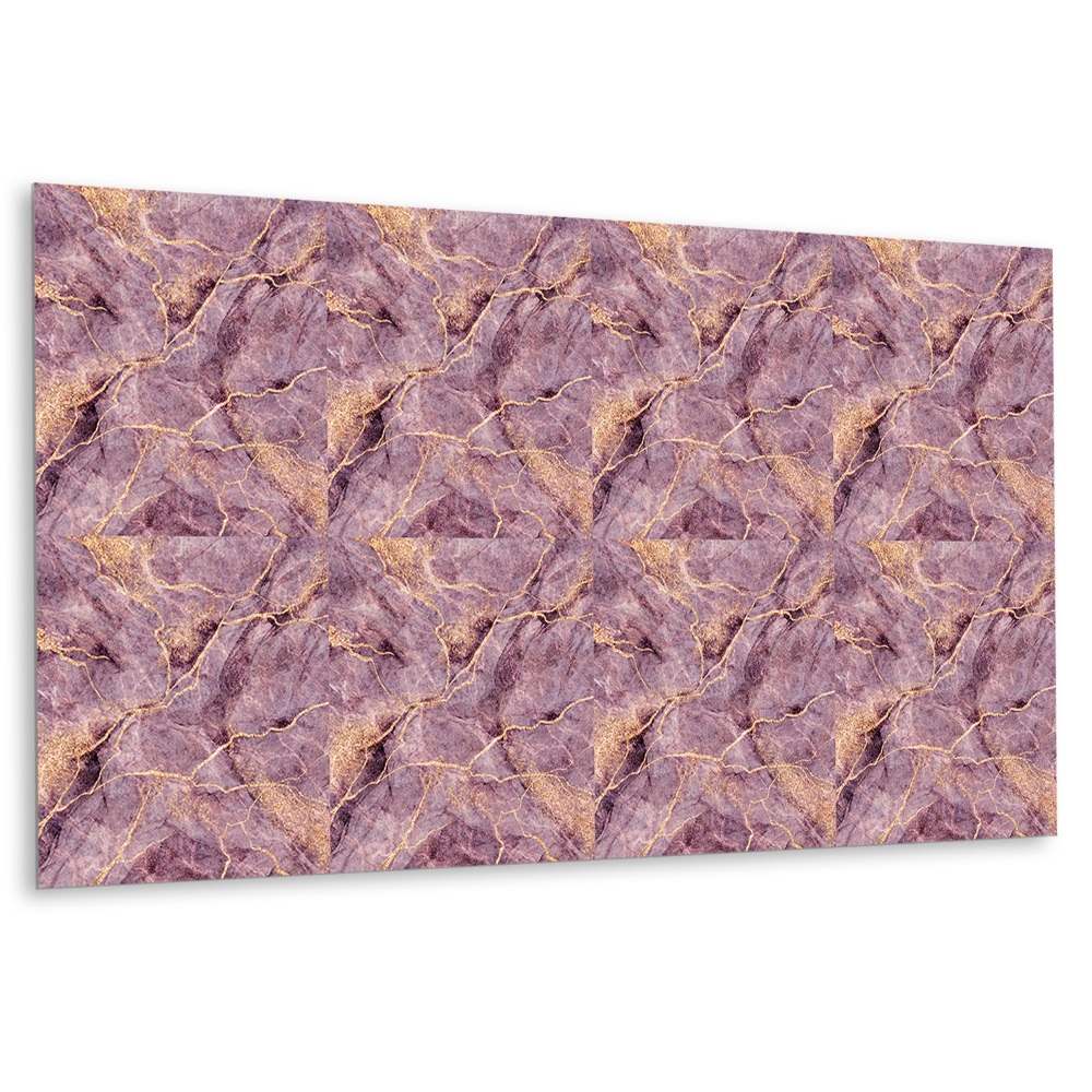 Obkladový panel pvc Fialový mramor se zlatými žilkami