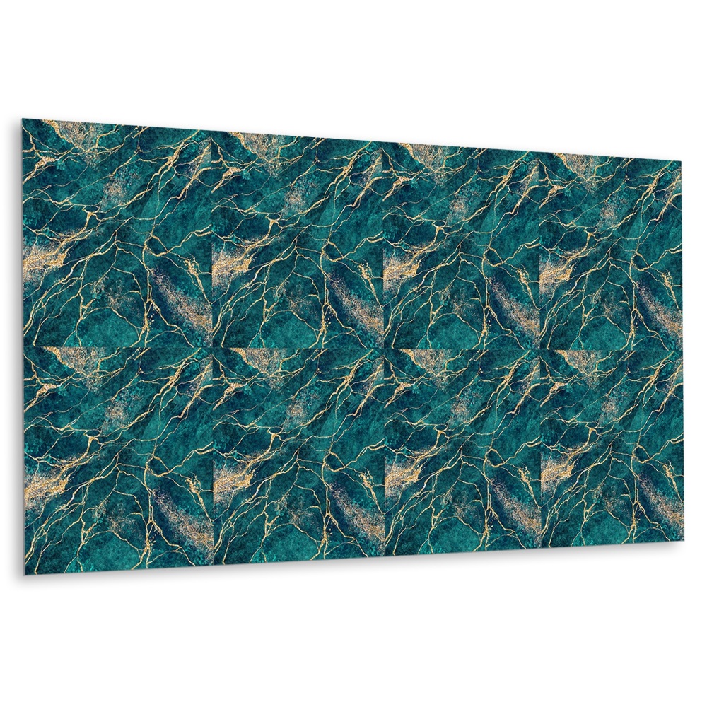 Panel na zeď Mramorový vzor v odstínech zelené