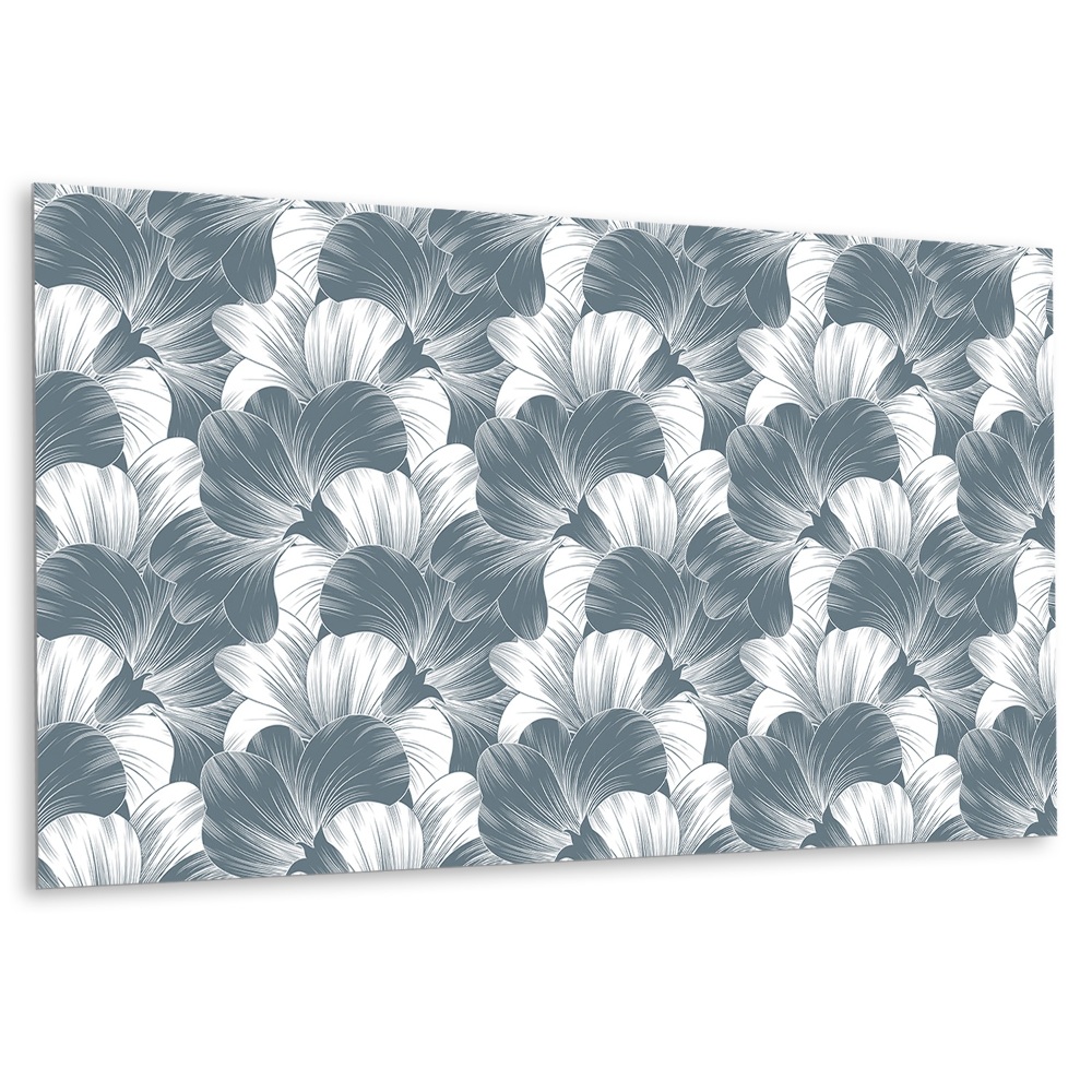 Obkladový panel pvc Květinový vzor v odstínech šedé