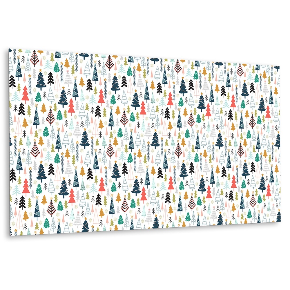 Panel na zeď Vánoční stromky v různých barvách a tvarech