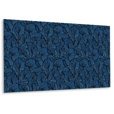 Vinylový nástěnný panel Listy v odstínech modré