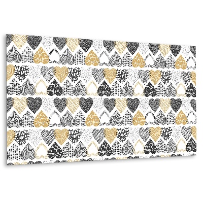 Obkladový panel pvc Motiv srdce s geometrickými vzory