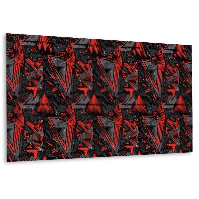 Obkladový panel na zeď Abstraktní červené a černé vzory