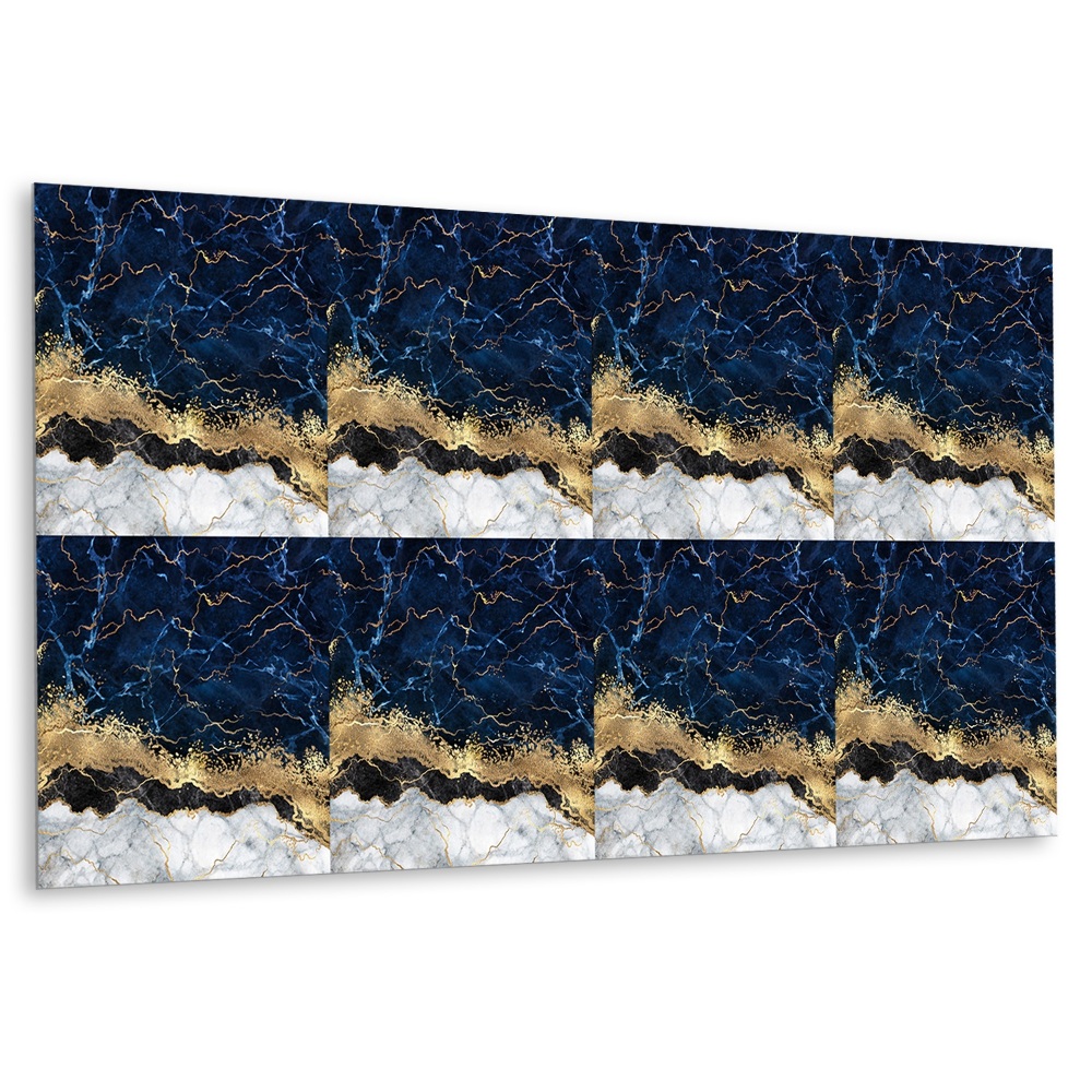 Panel na zeď Mramorový vzor se zlatými akcenty