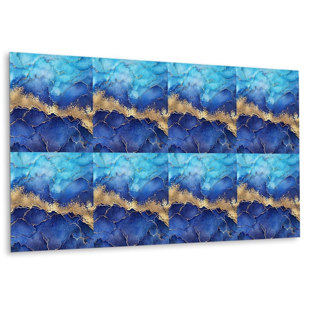 Vinylový nástěnný panel Mořská vlna se zlatými akcenty