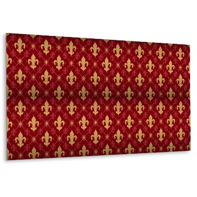 Vinylový nástěnný panel Motiv lilie na červeném pozadí