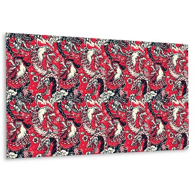 Panel na zeď Motiv tetování kohouta a draka