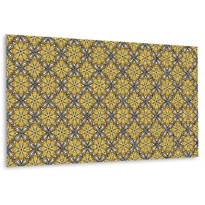 Panel na zeď Květinový vzor v odstínech žluté