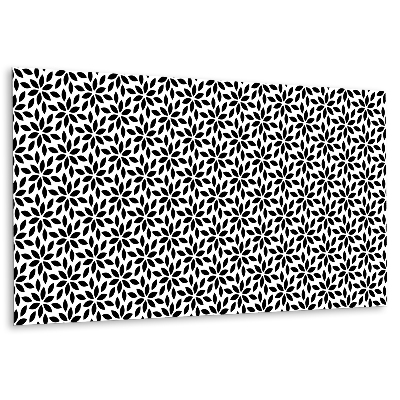 Vinylový nástěnný panel Květinový motiv v černé a bílé barvě