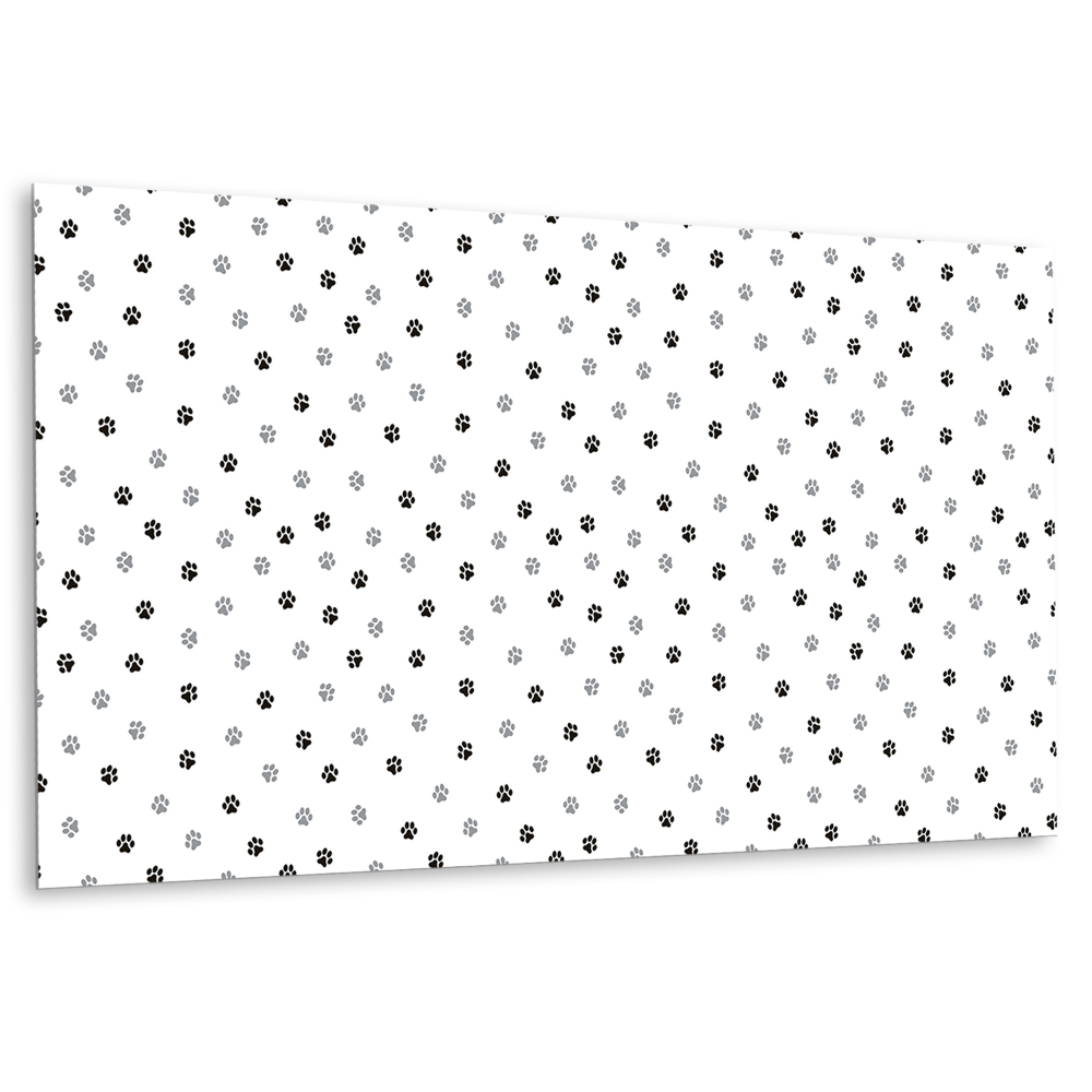 Panel na zeď Otisky tlapek na bílém pozadí