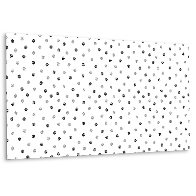 Panel na zeď Otisky tlapek na bílém pozadí