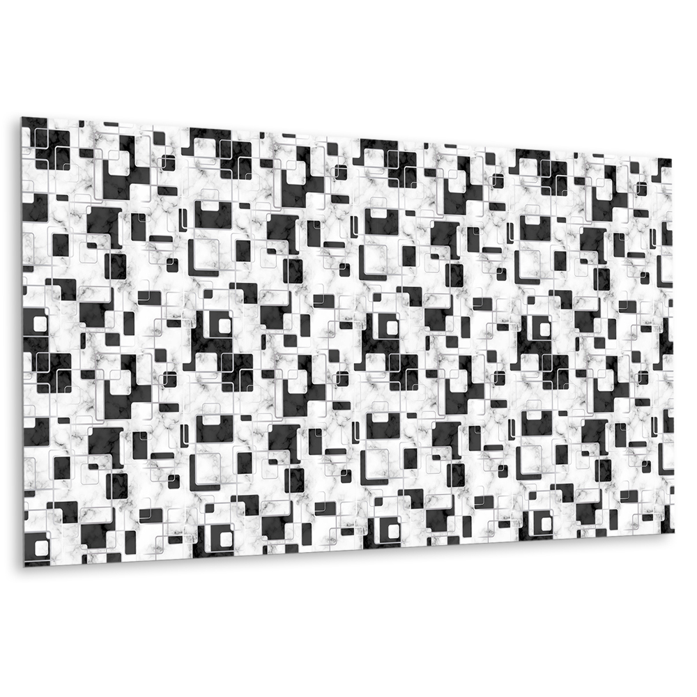 Obkladový panel pvc Geometrické vzory v odstínech černé a bílé