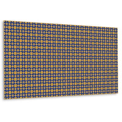 Obkladový panel pvc Květinový vzor v modré a zlaté barvě