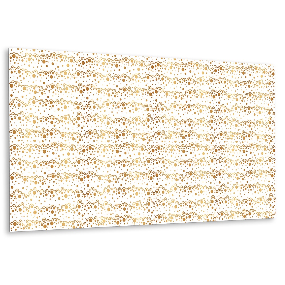 Vinylový nástěnný panel Zlaté vlny s tečkami
